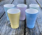5x Leuke Mok - vintage retro mid century beker pastel, Ophalen of Verzenden