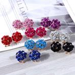 Bloemen oorbellen (kristal flower elegante dames mode), Verzenden, Nieuw, Knopjes of Stekers