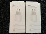 *** NIEUW! 2x USB-C to lightning cable 20W power adapter ***, Ophalen of Verzenden, Nieuw, Apple iPhone