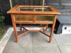 Grote Zeer Fraaie Eiken Winkel Vitrine Jaren 30., Antiek en Kunst, Ophalen