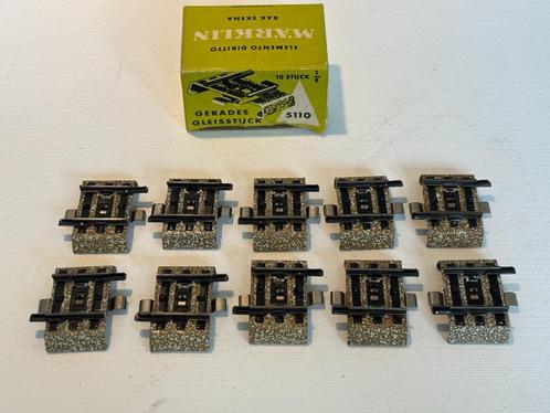 10 x Märklin 5110 passtuk M rails 22,5 mm, Hobby en Vrije tijd, Modeltreinen | H0, Gebruikt, Rails, Wisselstroom, Märklin, Ophalen of Verzenden