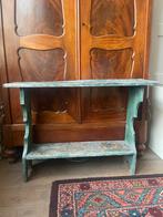 Heel oud klompenbankje, Ophalen