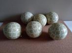 Te koop 6 x kerstbal geometrisch patroon circa 7,5 cm, Ophalen of Verzenden, Zo goed als nieuw
