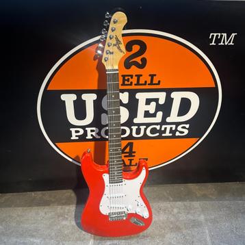 Johnny Brook Electric Guitar - Red - Prima Staat - Garantie beschikbaar voor biedingen