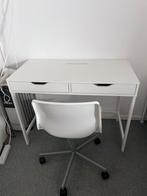 Ikea malm kaptafel met stoel/ophalen in Apeldoorn of Renkum, Ophalen, Wit kleur, 50 tot 100 cm, Zo goed als nieuw