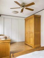 Plafondventilator hout-brons, Witgoed en Apparatuur, Ventilatoren, Ophalen, Zo goed als nieuw, Plafondventilator