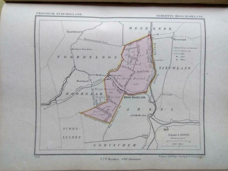 074/ Hoog Blokland /   Litho   Kuyper ZH, Antiek en Kunst, Kunst | Litho's en Zeefdrukken, Ophalen of Verzenden