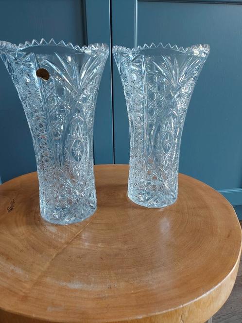 2 kristallen vazen nieuw. Christal d'Arques France, Huis en Inrichting, Woonaccessoires | Vazen, Nieuw, Overige kleuren, Minder dan 50 cm