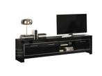 Tv meubel Mona hoogglans wit marmer zwart 207cm SALE, Ophalen of Verzenden, Nieuw, 25 tot 50 cm, Minder dan 100 cm
