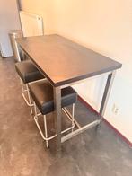 Bar met 2 krukken, Huis en Inrichting, Tafels | Statafels, Ophalen of Verzenden, Gebruikt
