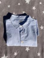 Blauw wit gestreept overhemd maat 140, Overhemd of Blouse, Mango, Ophalen of Verzenden, Zo goed als nieuw