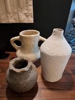 3 papier mache vazen, Overige materialen, Overige kleuren, Ophalen of Verzenden, Zo goed als nieuw