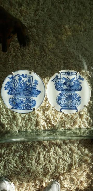 Kangxi fragmenten, gesneden uit 2 borden, wandtegels. beschikbaar voor biedingen