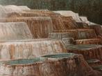 Yellowstone Park Litho - Mammoth Geyser Terraces, Antiek en Kunst, Kunst | Litho's en Zeefdrukken, Ophalen of Verzenden