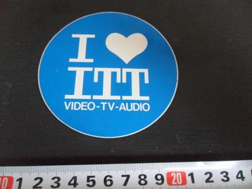 sticker I LOVE ITT video TV Audio   beschikbaar voor biedingen