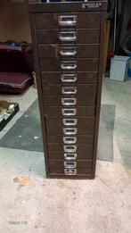 Oude ladekast met 15 laatjes, Ophalen, Minder dan 50 cm, Gebruikt, Vintage