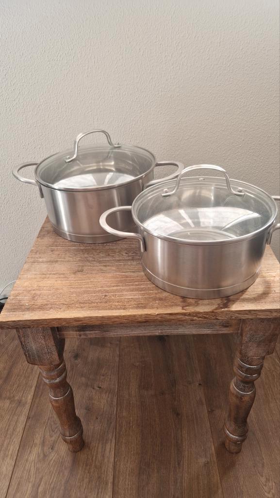 Inventum Pannenset - Zo goed als nieuw!, Huis en Inrichting, Keuken | Potten en Pannen, Zo goed als nieuw, Kookpan of Snelkookpan