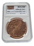 USA Walking Liberty 2011 Bullion .999 Fine Copper 38.5mm, Ophalen of Verzenden, Noord-Amerika, Losse munt