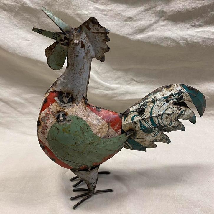 Te koop: Grappige kippen / hanen van gerecycled blik, Huis en Inrichting, Woonaccessoires | Overige, Nieuw, Ophalen of Verzenden