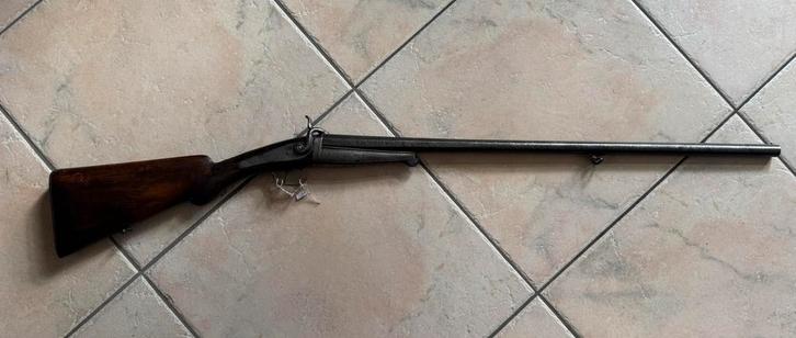 Antiek vrijgesteld Enkelloops penvuur jachtgeweer ca. 1860, Verzamelen, Militaria | Algemeen, Ophalen of Verzenden