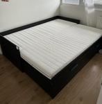 ️ IKEA BRIMNES bedbank met 2 lades + 2 matrassen – zwart |, Huis en Inrichting, Slaapkamer | Bedden, Ophalen, Verstelbaar, Zwart