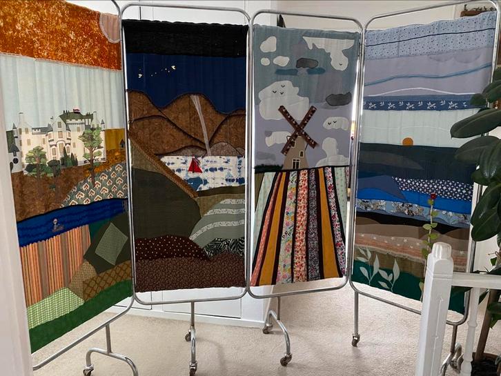 ORGINELE ZIEKENHUIS SCHERM, Huis en Inrichting, Woonaccessoires | Kamerschermen, Zo goed als nieuw, Ophalen