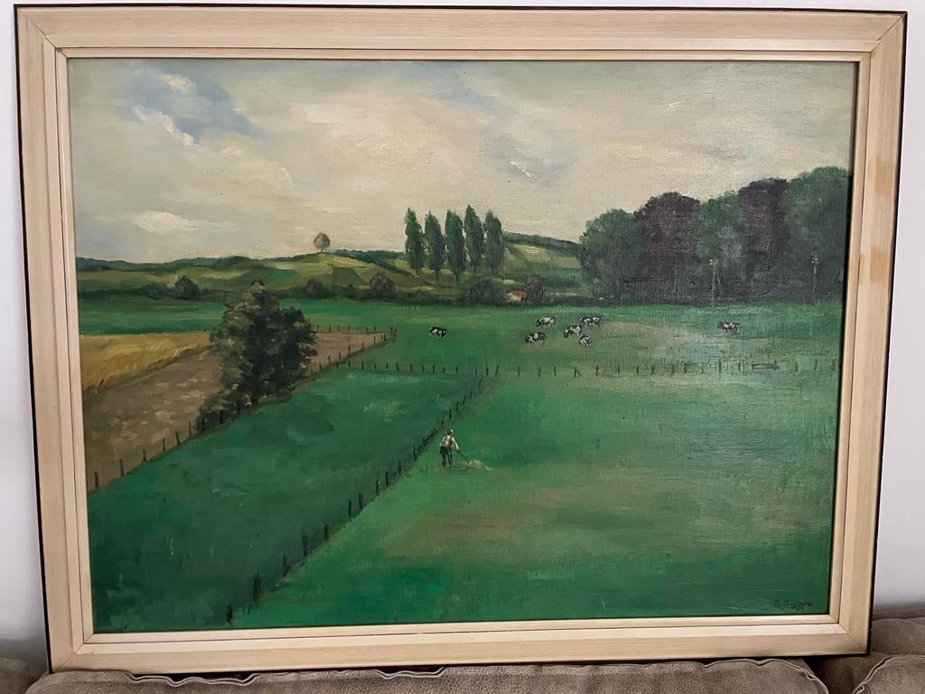 Landschapsschilderij van Theo Kuijpers, Ophalen of Verzenden