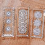 Vintage glazen schalen, cake schalen uit de jaren 1960's,, Antiek en Kunst, Ophalen of Verzenden