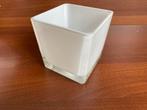Accubak glas middel of groot, Huis en Inrichting, Woonaccessoires | Vazen, Overige materialen, Gebruikt, Wit, Ophalen of Verzenden