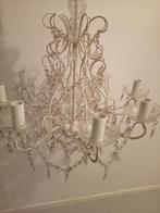 BROCANT SIERLIJK KROONLUCHTER HANGLAMP WIT KRISTALLEN, Ophalen, Gebruikt, BROCANT BAROK