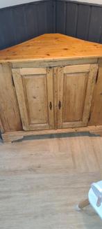 Antieke Houten Hoekkast, Huis en Inrichting, Kasten | Buffetkasten, Antiek, 100 tot 150 cm, Grenenhout, 25 tot 50 cm