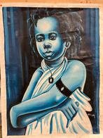Schilderij vrouw meisje Afrika? Door: Mozzay ?, Ophalen of Verzenden