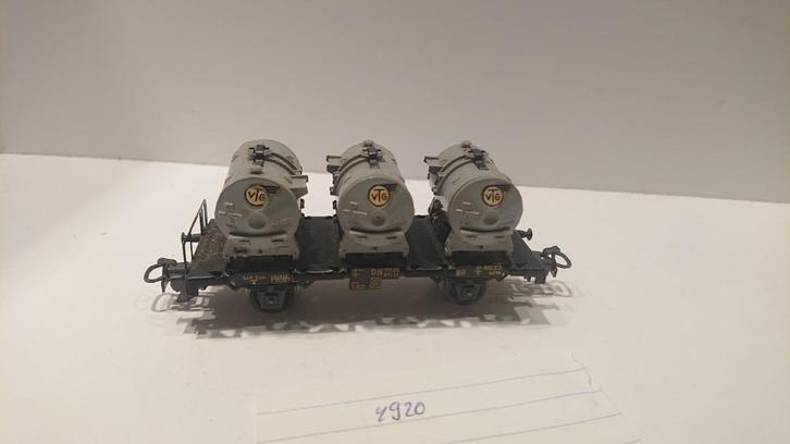 Märklin 4920 Behaltertragwagen 3 containers VTG,1961, Hobby en Vrije tijd, Modeltreinen | H0, Wagon, Wisselstroom, Märklin, Ophalen of Verzenden