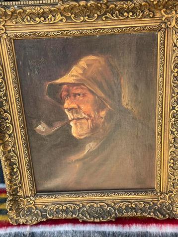 1 Of 2 mooie oude schilderijen. Vissers!! beschikbaar voor biedingen