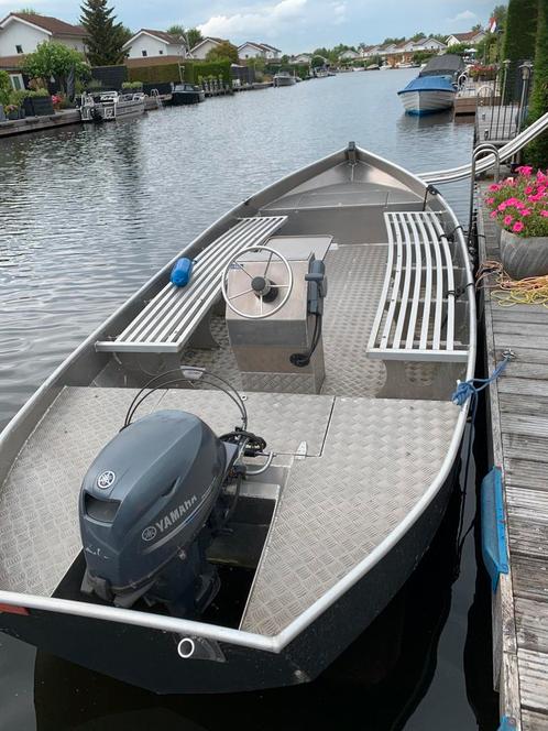 ALUFLEET Amstelvlet aluminium sloep, Watersport en Boten, Sloepen, Gebruikt, 10 tot 30 pk, 3 tot 6 meter, Buitenboordmotor, Benzine