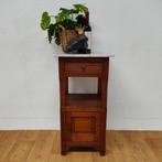 Vintage Antiek nachtkastje bijzetkastje met marmer blad 711, Valkenswaard, Gebruikt, Info@flashbackfurniture.nl, Flashback Furniture