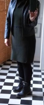 prachtig zwart echt leren damesjasje, Ophalen of Verzenden, Gedragen, Maat 38/40 (M), Zwart