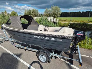 Prachtige Nautica 480 XL met 15pk Suzuki evt Trailer  beschikbaar voor biedingen
