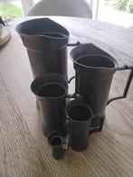 set van 5 schenkkannen in tin, Antiek en Kunst, Antiek | Tin, Ophalen of Verzenden