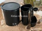 Tupperware XL Zwarte koffie bewaarbak 3,7L voorraad, Ophalen of Verzenden, Nieuw, Bus of Trommel
