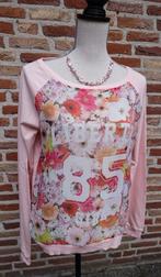 roze sweater trui met bloemenprint - Casual Clothing mt M, Maat 38/40 (M), Casual Clothing, Ophalen of Verzenden, Zo goed als nieuw
