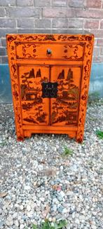 Vintage Houten   Orientaals Chinees Kastje met lade ., Ophalen, Gebruikt, 1 of 2 laden, 50 tot 100 cm