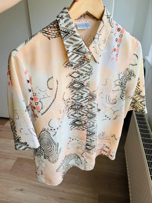 Vintage blouse pastel anna nina / vintage / stieglitz, Kleding | Dames, Blouses en Tunieken, Zo goed als nieuw, Maat 42/44 (L)