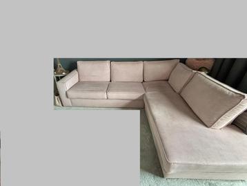 Velvet hoekbank roze kleur beschikbaar voor biedingen