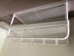 ikea wandkapstok, wit metaal, 2 planken en 5 haken, Zo goed als nieuw, Minder dan 100 cm, Metaal, Ophalen