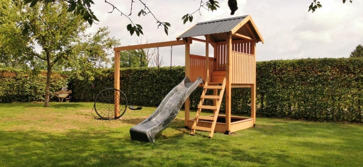 Douglas speelhuis met schommel en glijbaan, Kinderen en Baby's, Speelgoed | Buiten | Speeltoestellen, Nieuw, Glijbaan, Schommel