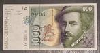 1000 pesetas Spanje UNC Low Serial 1992, Ophalen of Verzenden, Overige landen