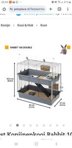 Grote  cavia/konijnenkooi dubbele verdieping, Dieren en Toebehoren, Ophalen, Kooi, Gebruikt, Cavia