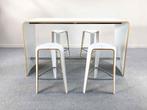 Brunner Hoc Vergadertafel Met Vier Stoelen, Ophalen, Wit, Zo goed als nieuw, Vier
