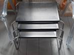Vintage Mimiset Nesting Tables, Huis en Inrichting, Tafels | Bijzettafels, Minder dan 45 cm, Minder dan 55 cm, Gebruikt, Metaal of Aluminium